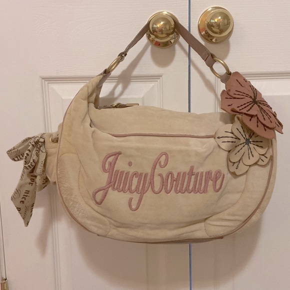 Juicy Couture Handbags - Juicy Couture Purse Satchel Shoulder Bag  Pink Flower Floral